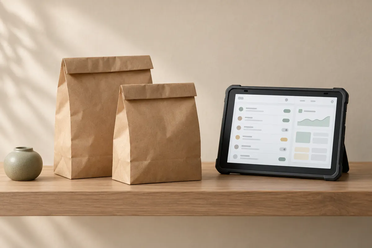 Illustration of prepare pickup orders in cafés and counter service