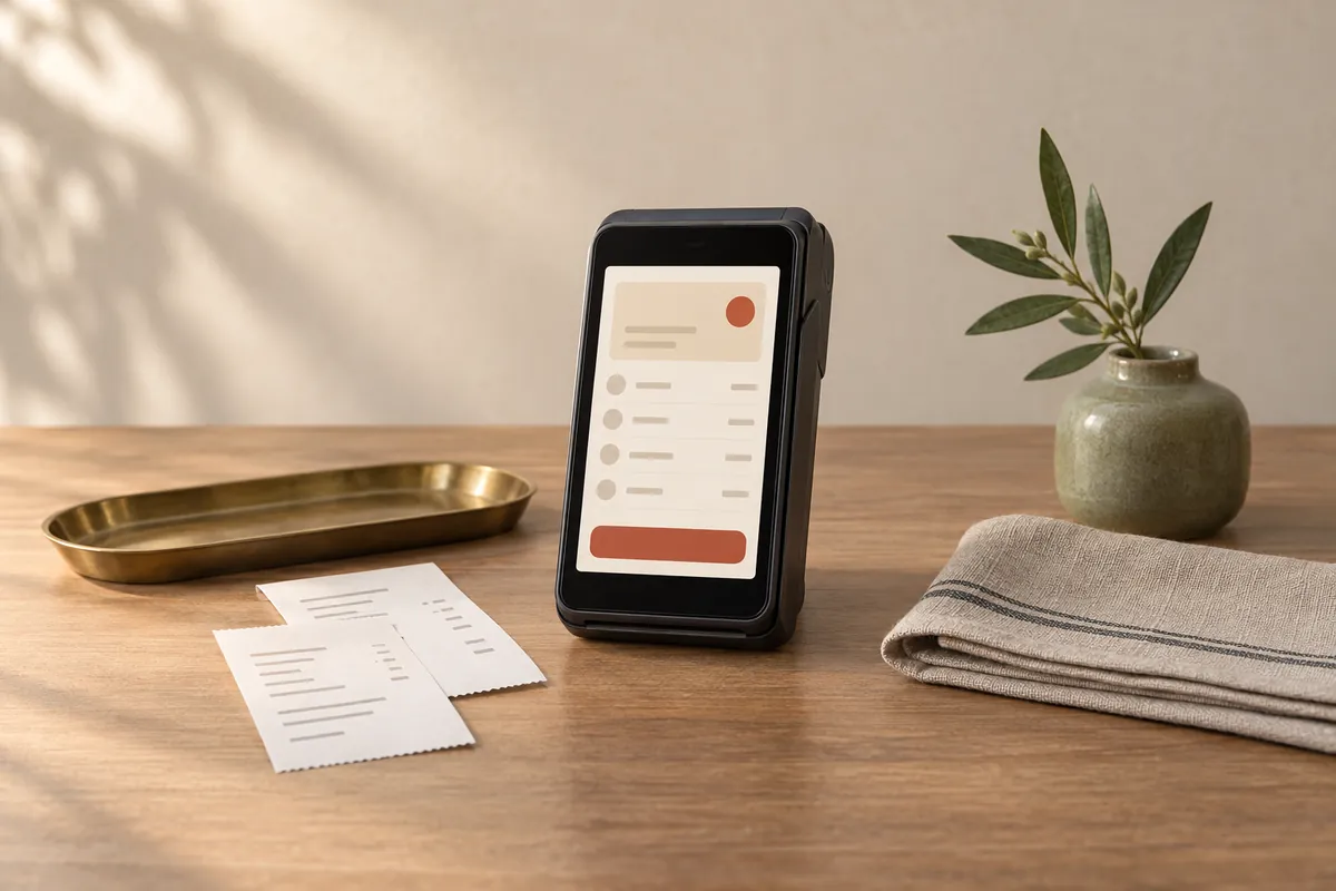 Illustration of settle the bill in full-service restaurants